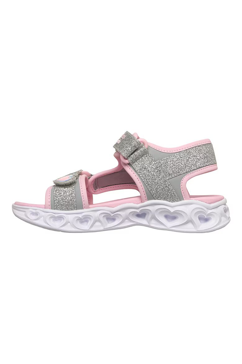 Skechers Sneakers Текстилни сандали Heart Lights Розово/Сребрист