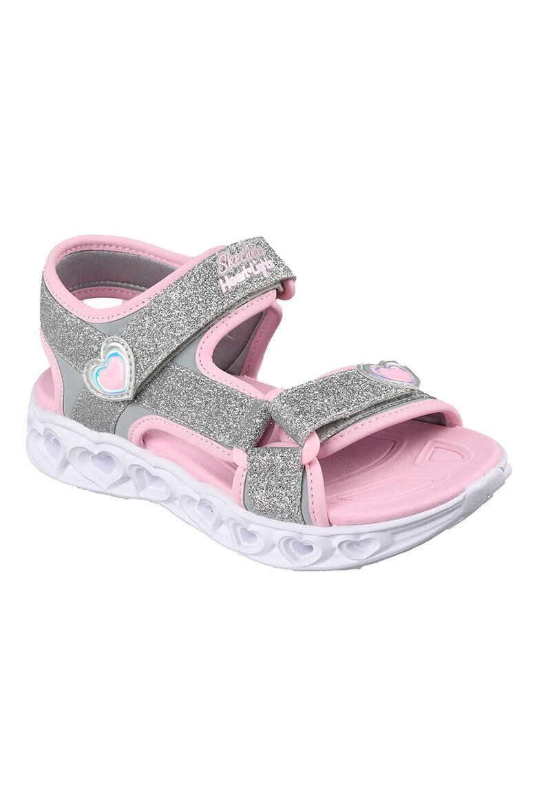 Skechers Sneakers Текстилни сандали Heart Lights Розово/Сребрист