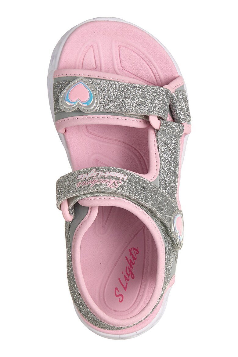 Skechers Sneakers Текстилни сандали Heart Lights Розово/Сребрист