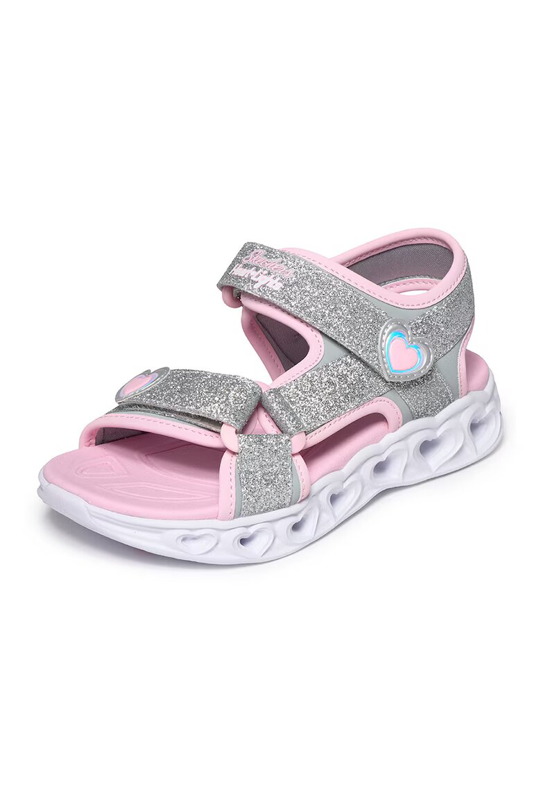 Skechers Sneakers Текстилни сандали Heart Lights Розово/Сребрист
