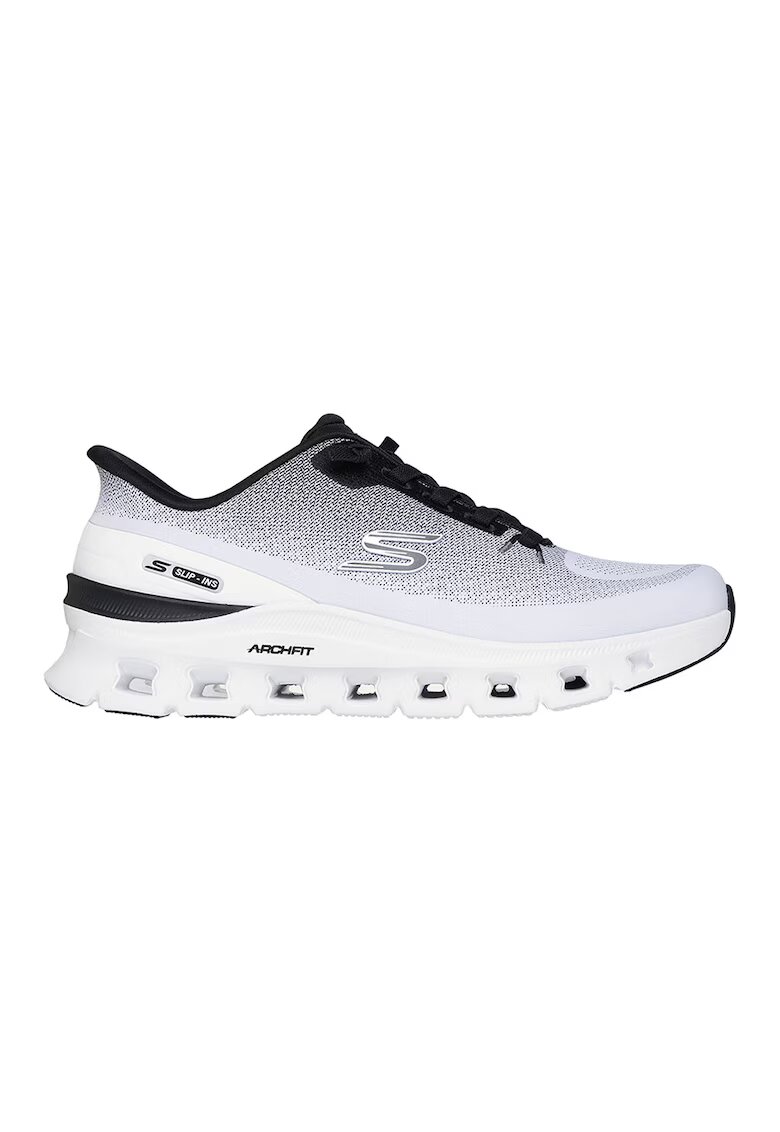Skechers Спортни обувки Arch Fit Glide-Step Pro Slip-ins с лого - Черен/Ледено синьо