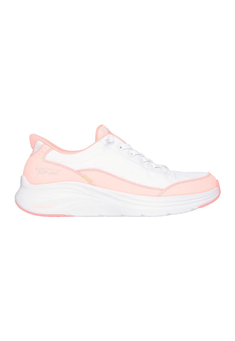 Skechers Спортни обувки Contour с еко кожа - Бял/Корал