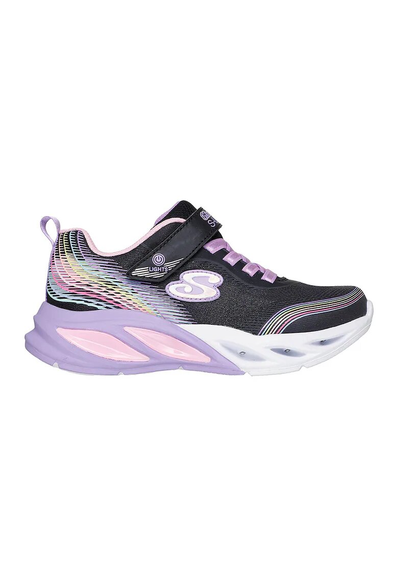 Skechers Спортни обувки Cosmic Glow- Rainbow Beam с LED - Черен/Виолетов