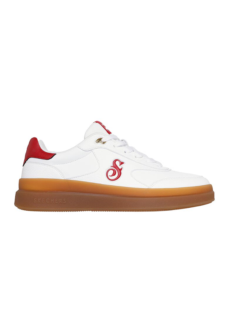 Skechers Спортни обувки Courtside Cali Dudez от кожа - Червен/Бял