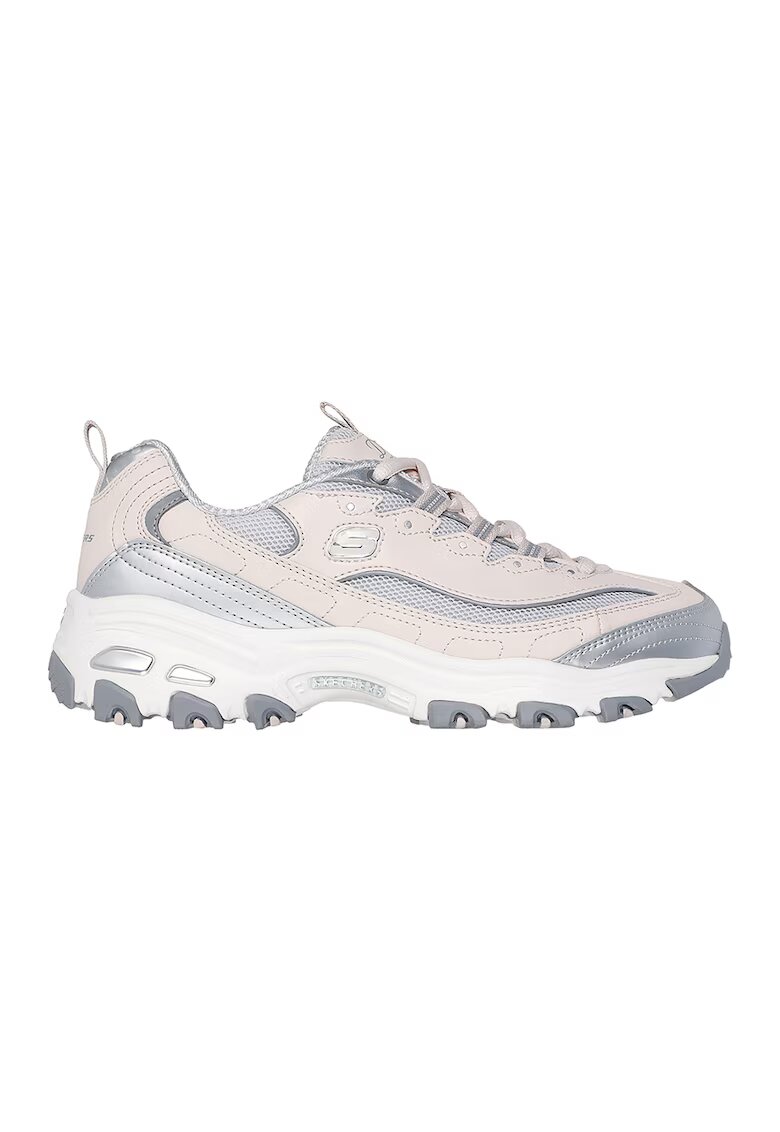 Skechers Спортни обувки D'Lites с мрежа - Сребрист/Светло бежово