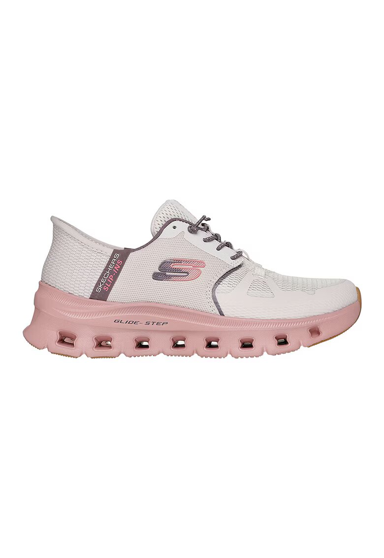 Skechers Спортни обувки Glide Step Pro Slip-Ins с лого - Пастелнорозов/Светло кафяво