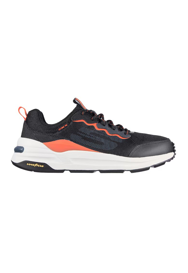 Skechers Спортни обувки Global Jogger-Vintek с кожа - Черен/Мандарина
