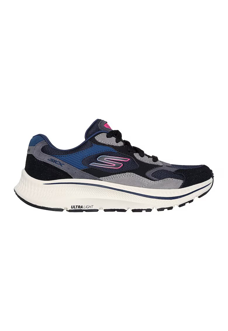 Skechers Спортни обувки Go Run Consistent 2.0- Retro с велур - Черен/Пастелнорозов/Кралско Синьо