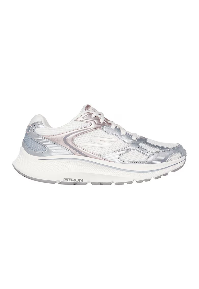 Skechers Спортни обувки Go Run Consistent 2.0- Volt с кожа - Мръснобял/Сребрист