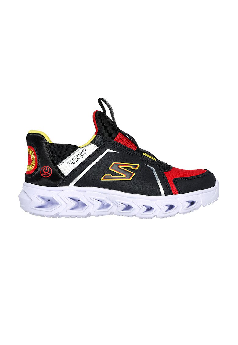 Skechers Спортни обувки Hypno-Flash с LED светлини - Червен/Черен/Жълт