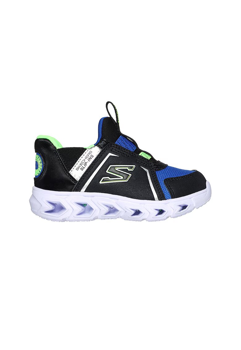 Skechers Спортни обувки Hypno-Flash с LED светлини - Зелен/Черен/Син