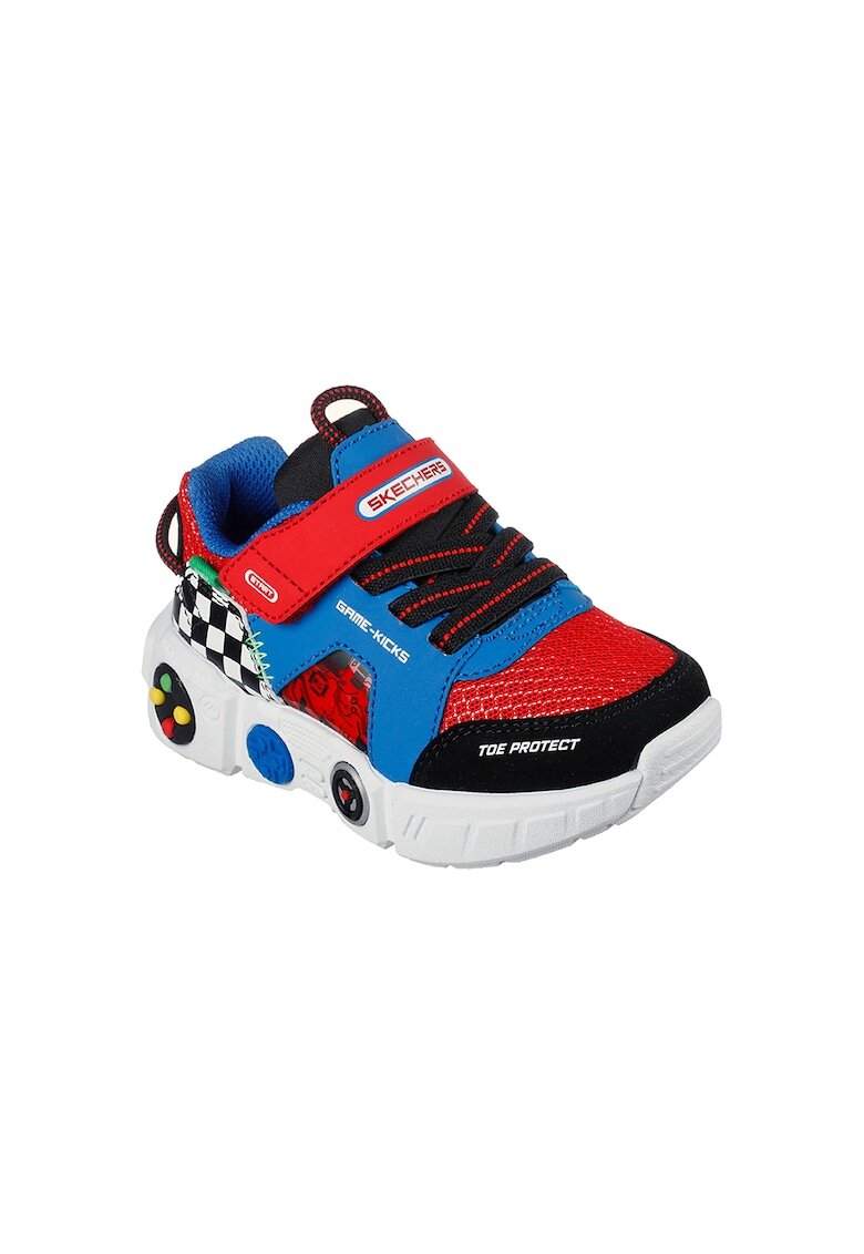 Skechers Спортни обувки Lil Gametronix с велкро - Червен/Тъмносин