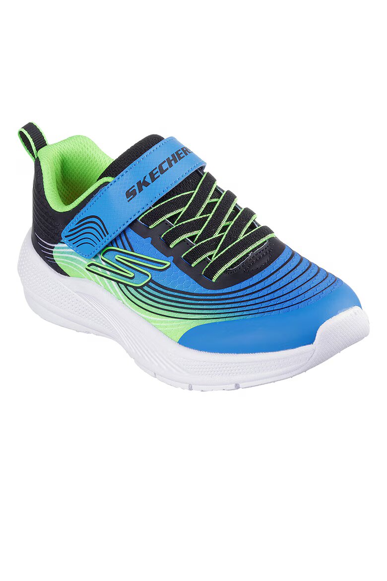 Skechers Спортни обувки Microspec Advance с велкро Черен/Тюркоаз