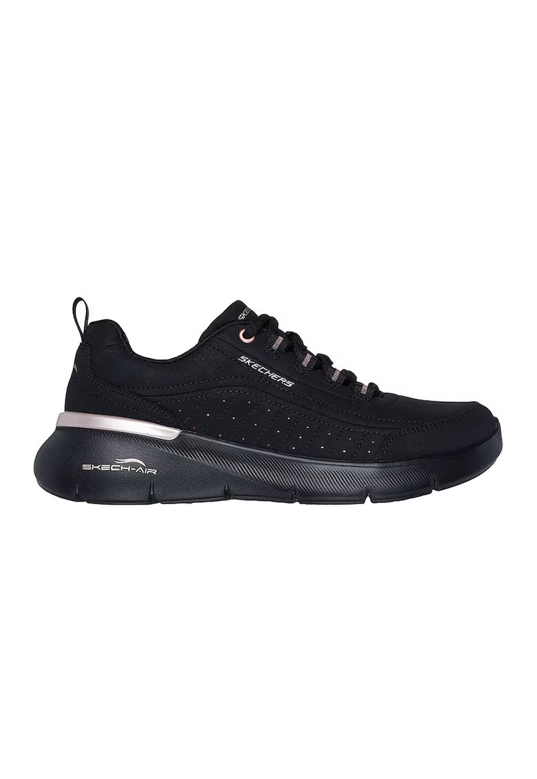 Skechers Спортни обувки от еко кожа - Черен