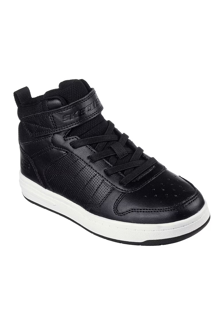 Skechers Спортни обувки от еко кожа с Smoothstreet - Бял/Черен