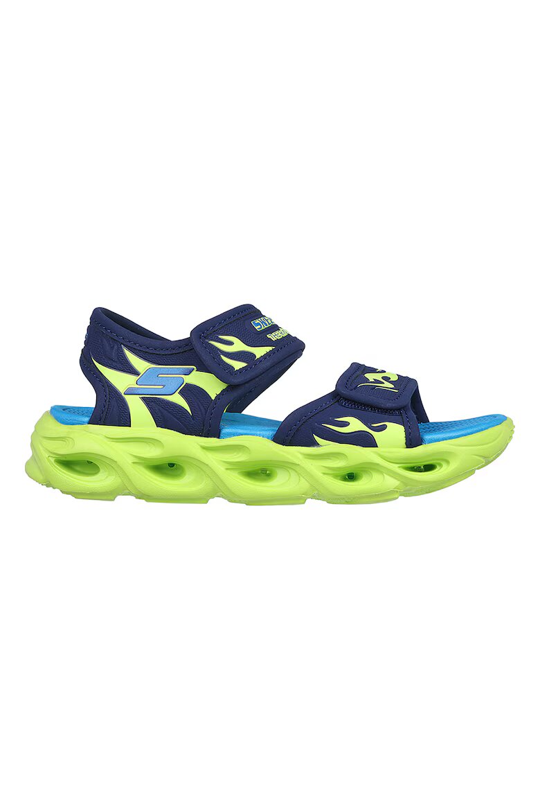 Skechers Спортни обувки от текстил Thermo-Splash Heat-Flo с велкро Лайм зелено/Тъмносин