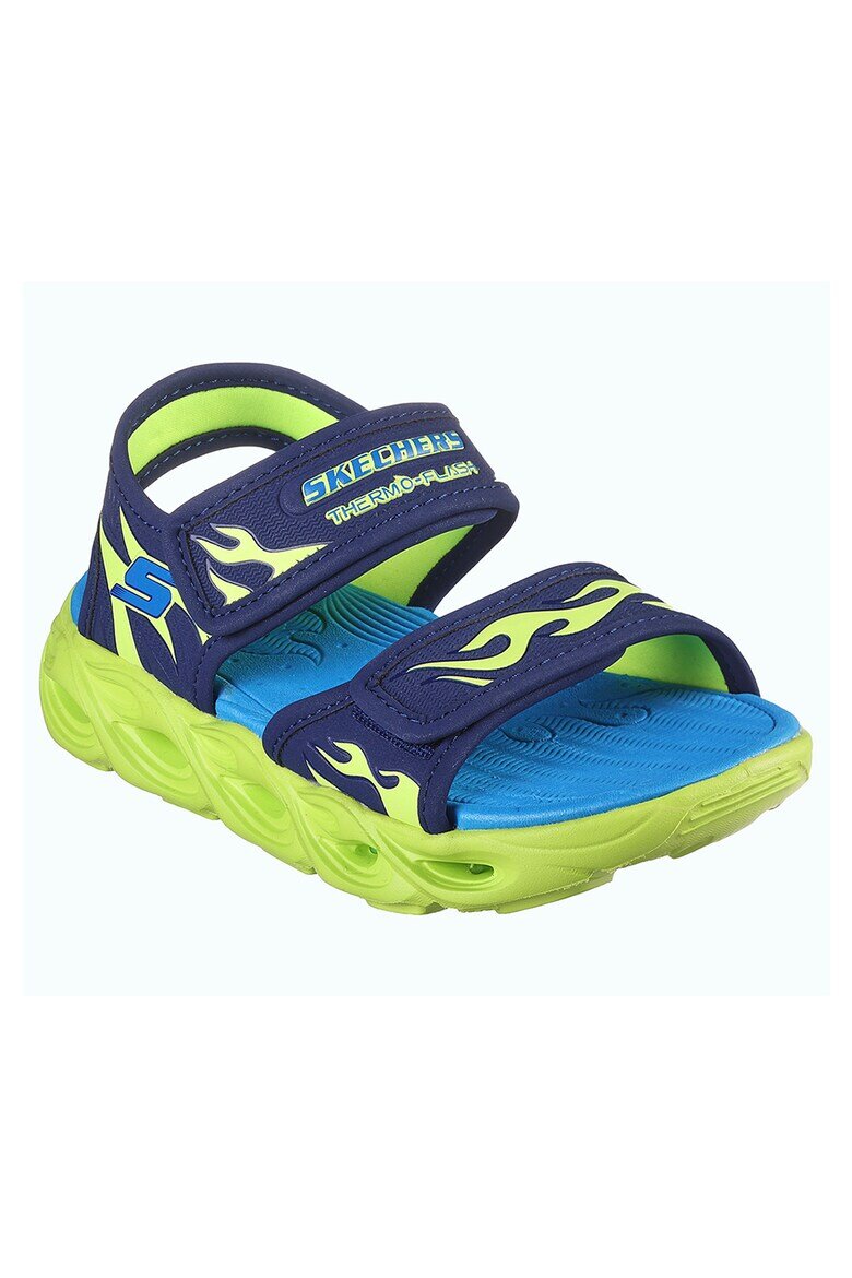 Skechers Спортни обувки от текстил Thermo-Splash Heat-Flo с велкро Лайм зелено/Тъмносин