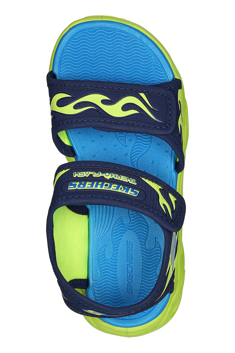 Skechers Спортни обувки от текстил Thermo-Splash Heat-Flo с велкро Лайм зелено/Тъмносин