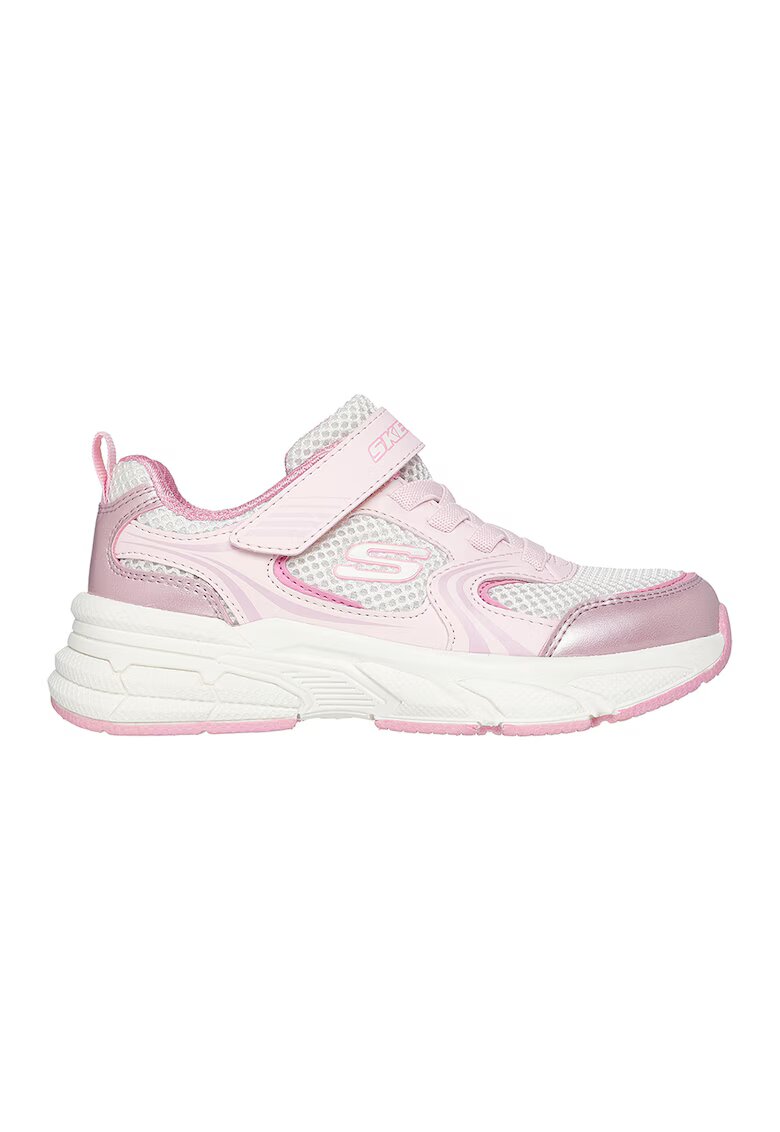 Skechers Спортни обувки Retro-Graph с покритие от мрежа и кожа - Пастелнорозов/Мръснобял