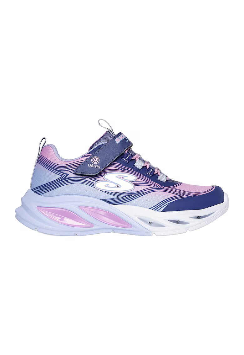 Skechers Спортни обувки S-Lights Cosmic Glow с LED светлини - Розово/Лайм зелено/Сребрист