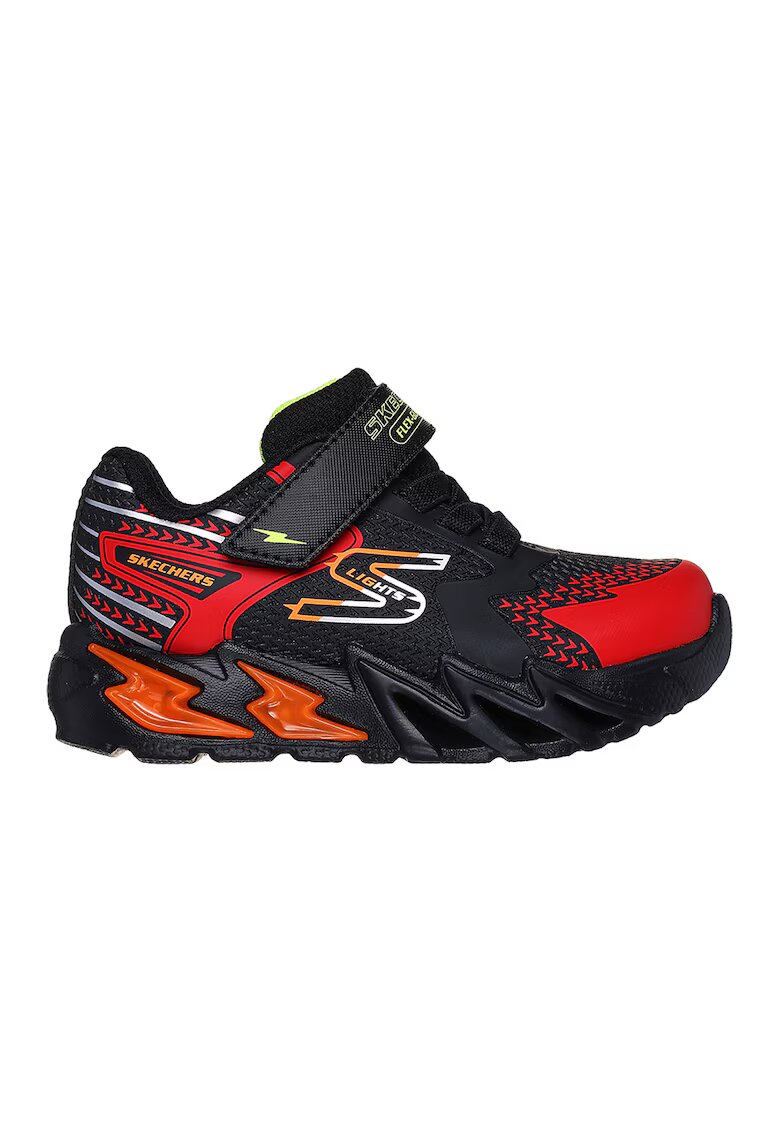 Skechers Спортни обувки S Lights Flex-Glow Bolt с велкро - Червен/Черен