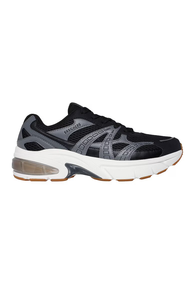Skechers Спортни обувки Shadow Stel с еко кожа и мрежа - Черен/Сив