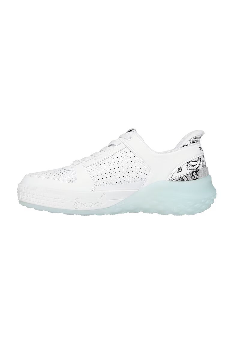 Skechers Спортни обувки Sizzle- Snoop Dog с кожа - Бял/Небесносин