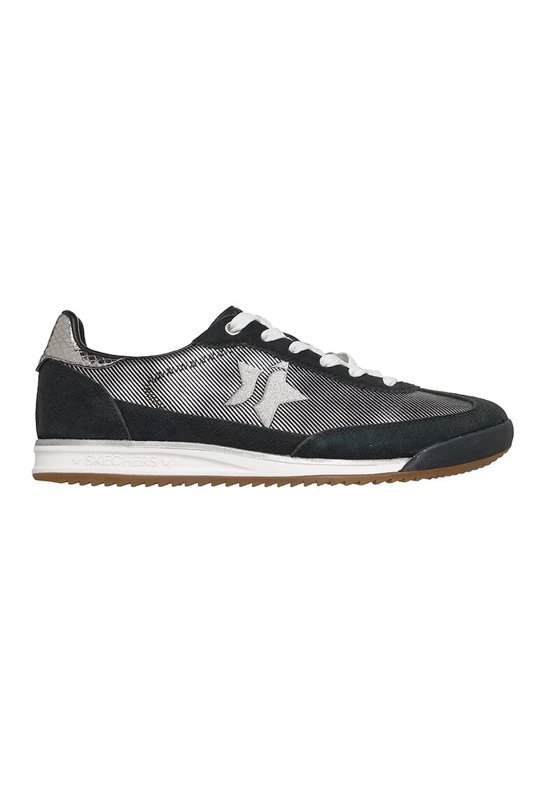 Skechers Спортни обувки SKX 92 Perfectly Shimmered с велур - Черен/Тъмносребрист