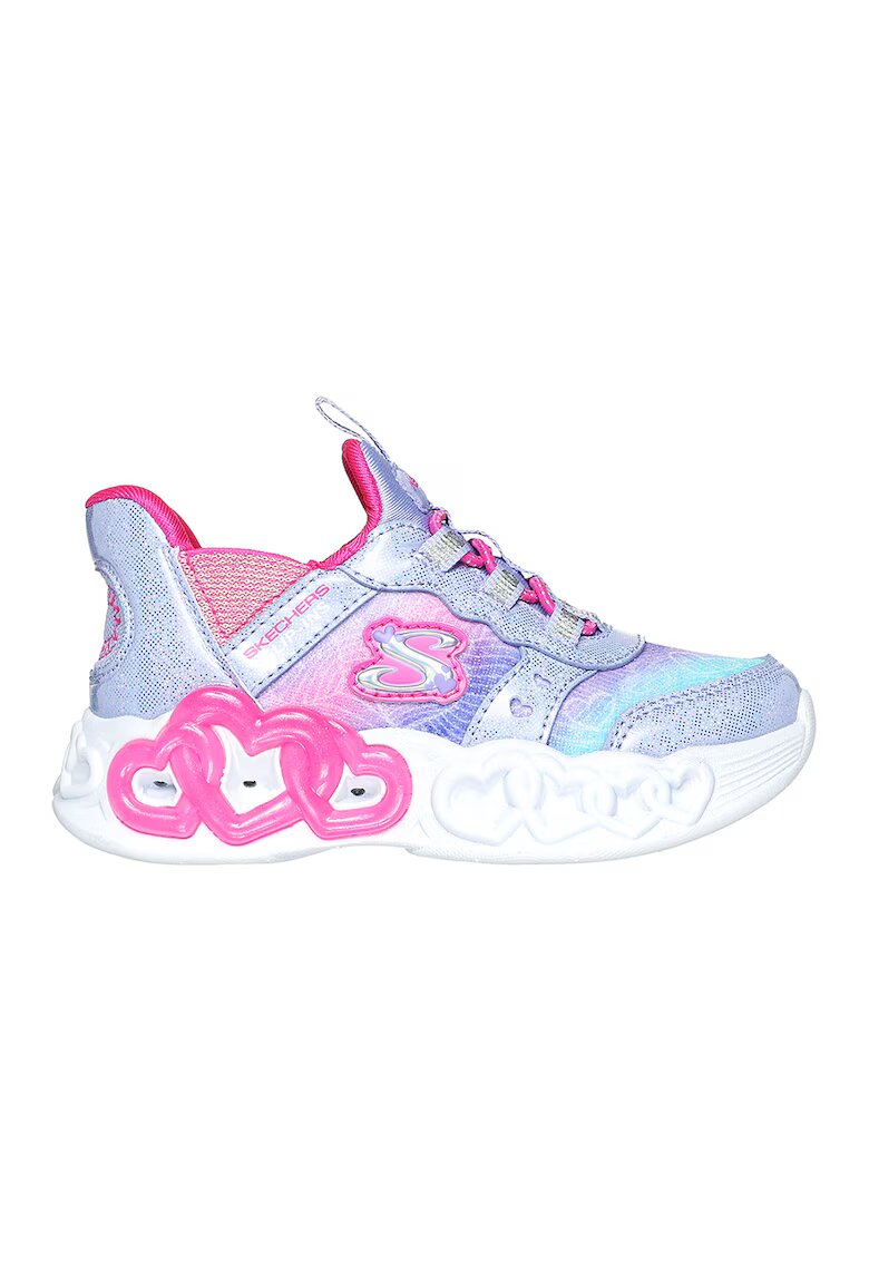 Skechers Спортни обувки Slip-Ins с LED светлини - Лавандула/Розово