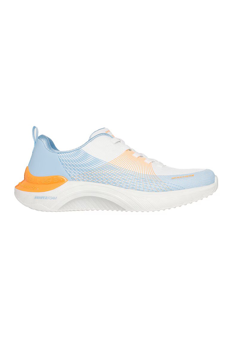 Skechers Спортни обувки Snooper Foam Ace Track - Бял/Пастелносин/Оранжев