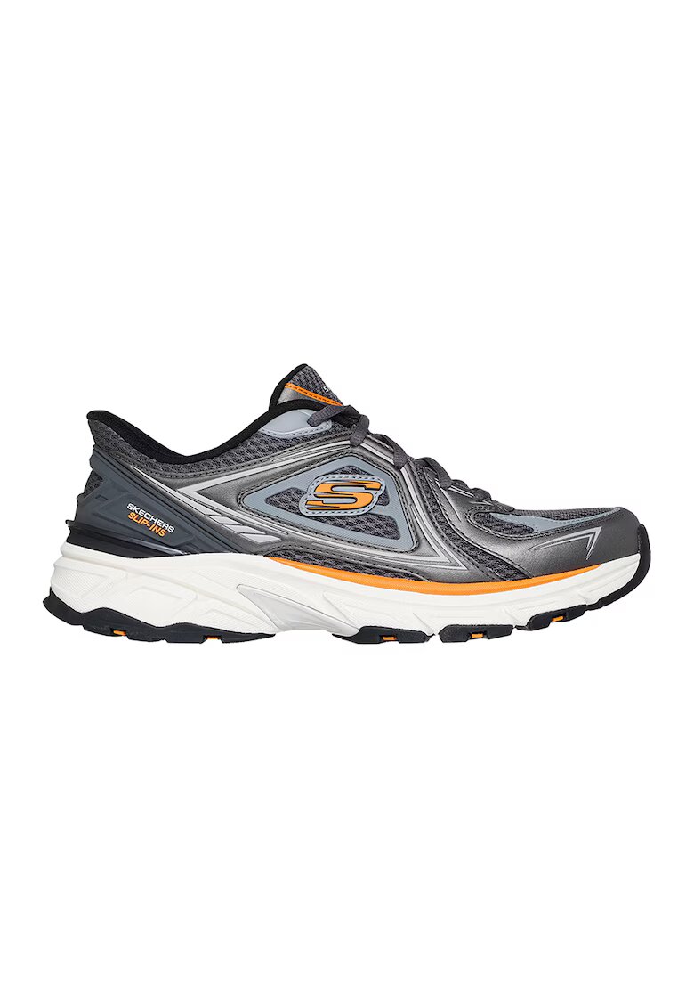 Skechers Спортни обувки Stamina Sport-Kordae Slip-ins с кожа - Черен/Жълт/Сребрист