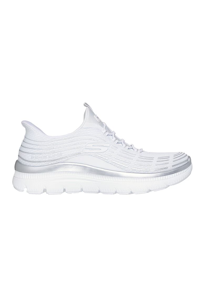 Skechers Спортни обувки Summits Plus Soft Luster Slip-Ins с контрасти - Черен/Прашно розово