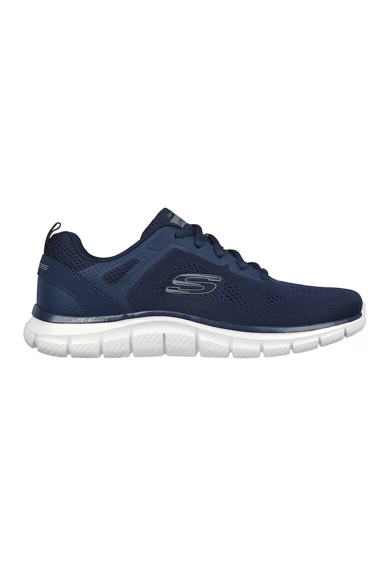 Skechers Спортни обувки Track Broader с връзки - Тъмносин