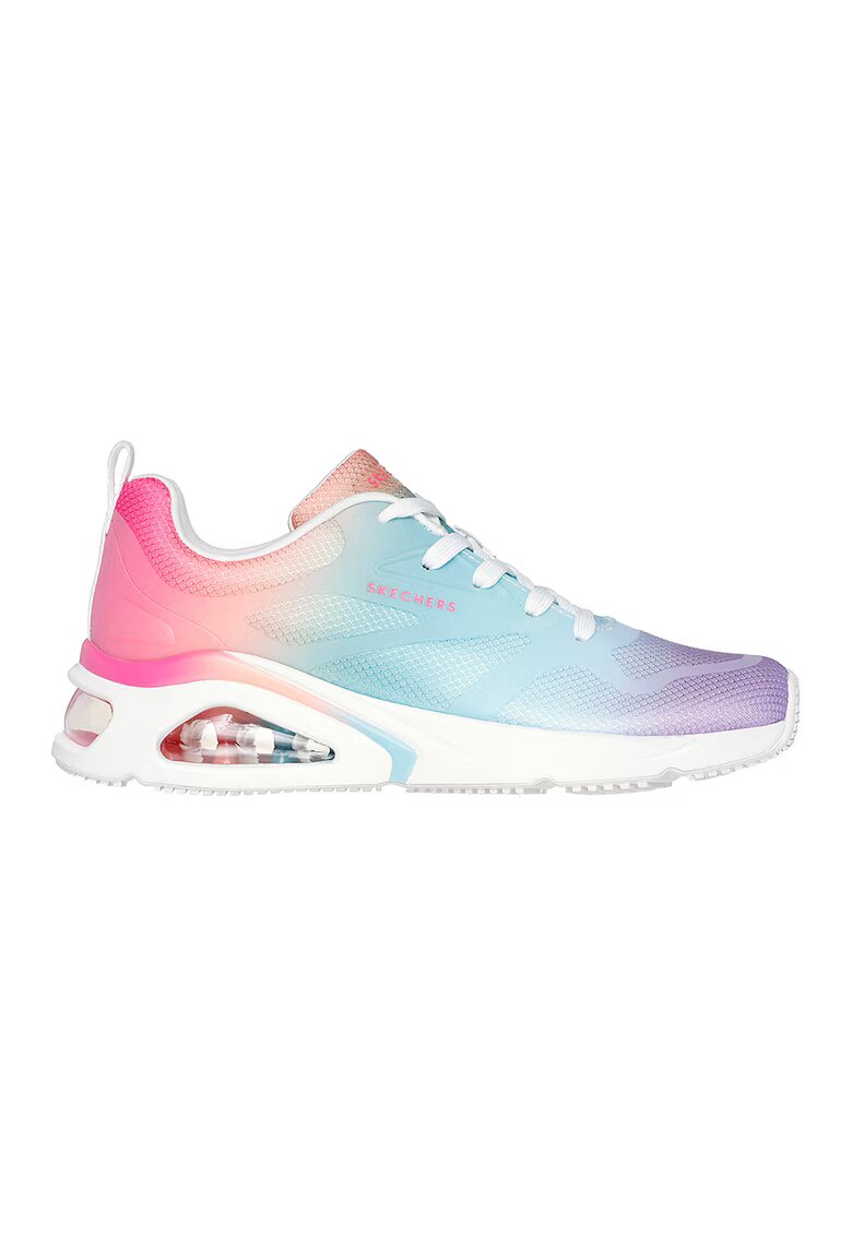 Skechers Спортни обувки Tres-Air Uno с цветен блок - Бял/Корал/Лилав