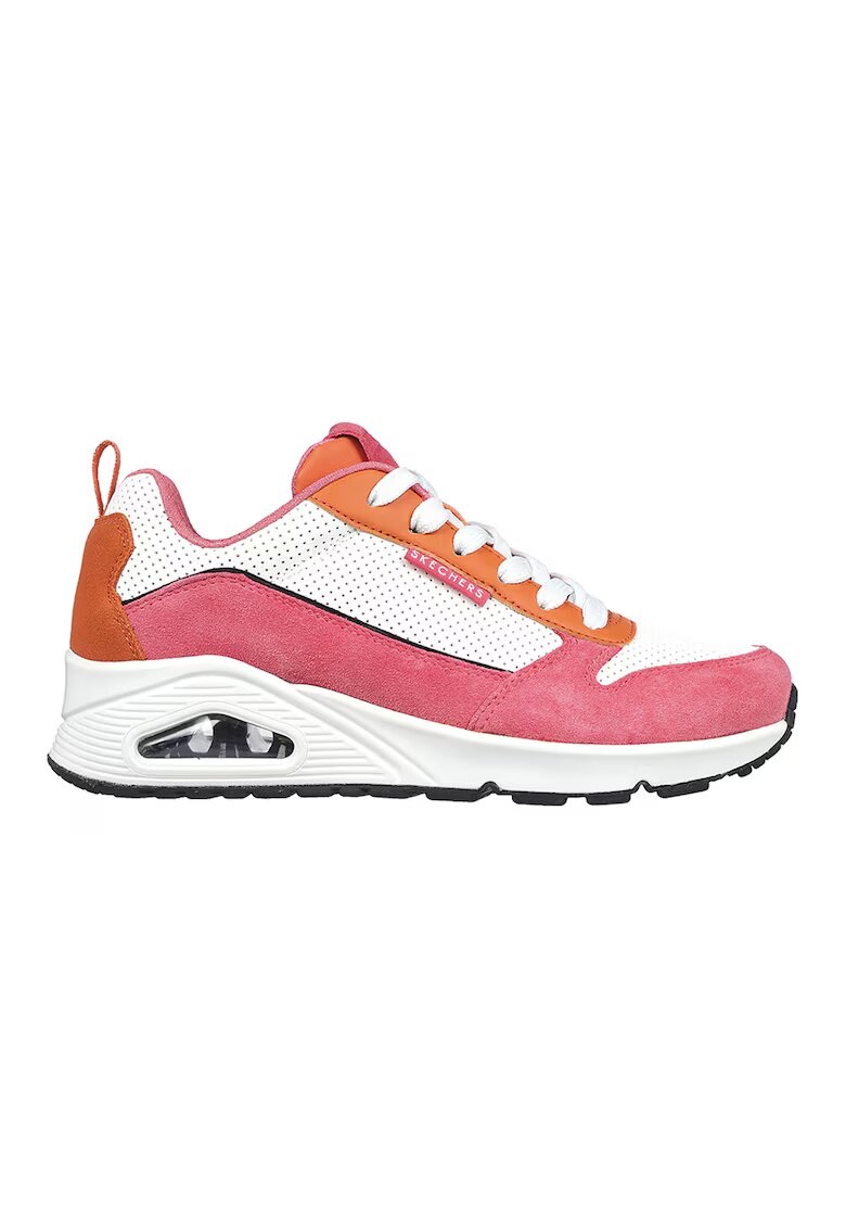 Skechers Спортни обувки Uno - 2 Much Fun с велур - Бял/Розово
