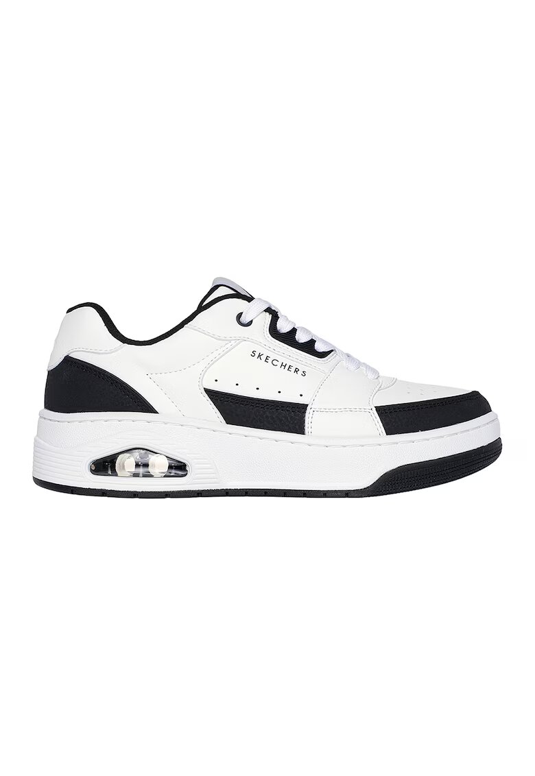 Skechers Спортни обувки Uno Court от еко кожа и кожа - Бял/Черен