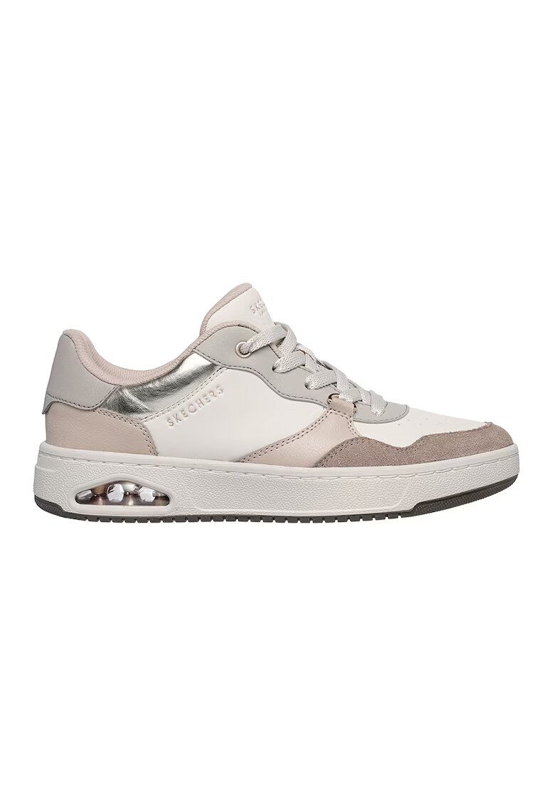 Skechers Спортни обувки Uno CTL от еко кожа - Светло кафяво/Мръснобял/Сребрист