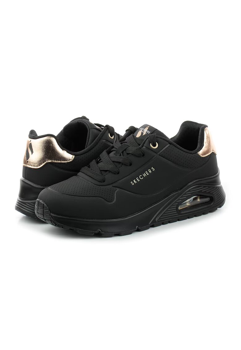 Skechers Спортни обувки Uno Gen1 - Shimmer Away с перфорации - Златист/Черен
