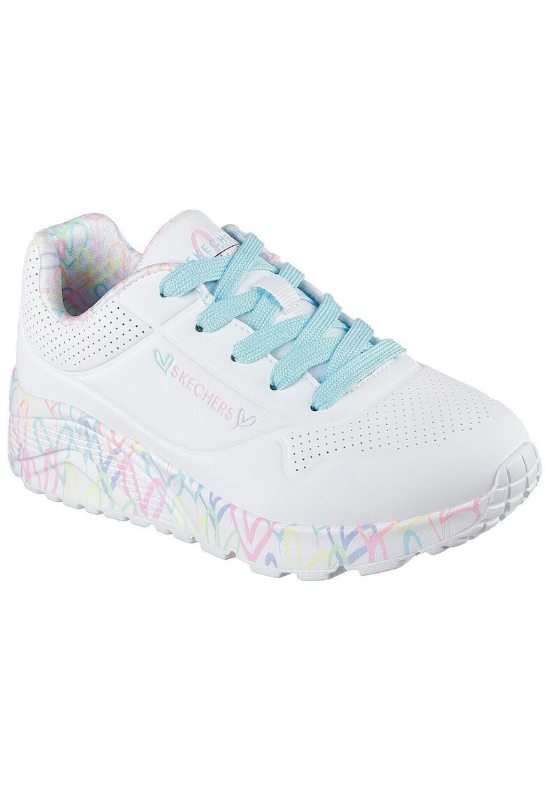 Skechers Спортни обувки Uno Lite - Lovely Luv от еко кожа - Бял/Светлосин