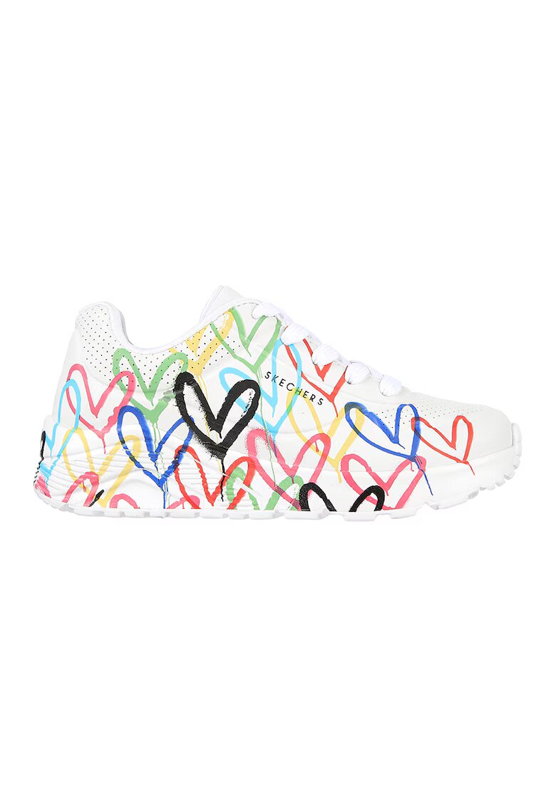 Skechers Спортни обувки за момичета - 314064L - еко кожа - Черен/Жълт/Розово
