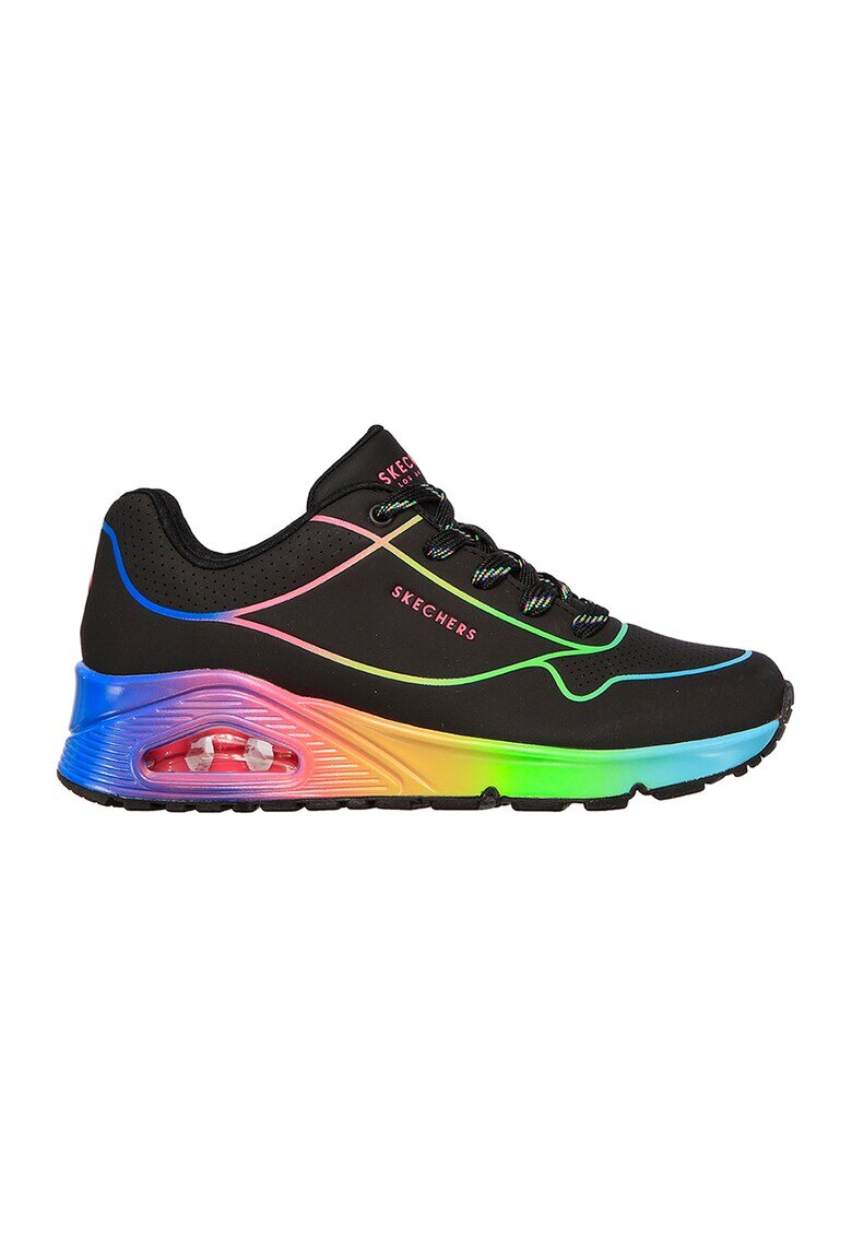 Skechers Спортни обувки Uno Pop of Sunshine - Зелен/Черен/Розово