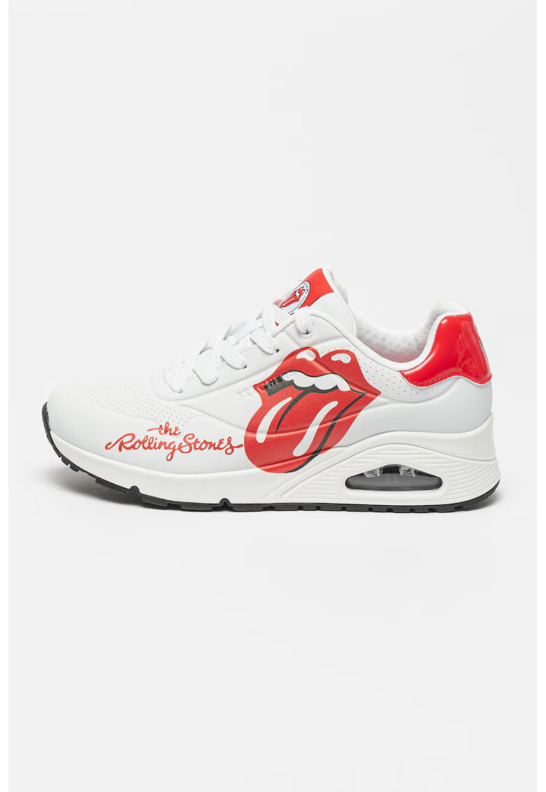 Skechers Спортни обувки Uno-Rolling Stones с щампа - Червен/Бял