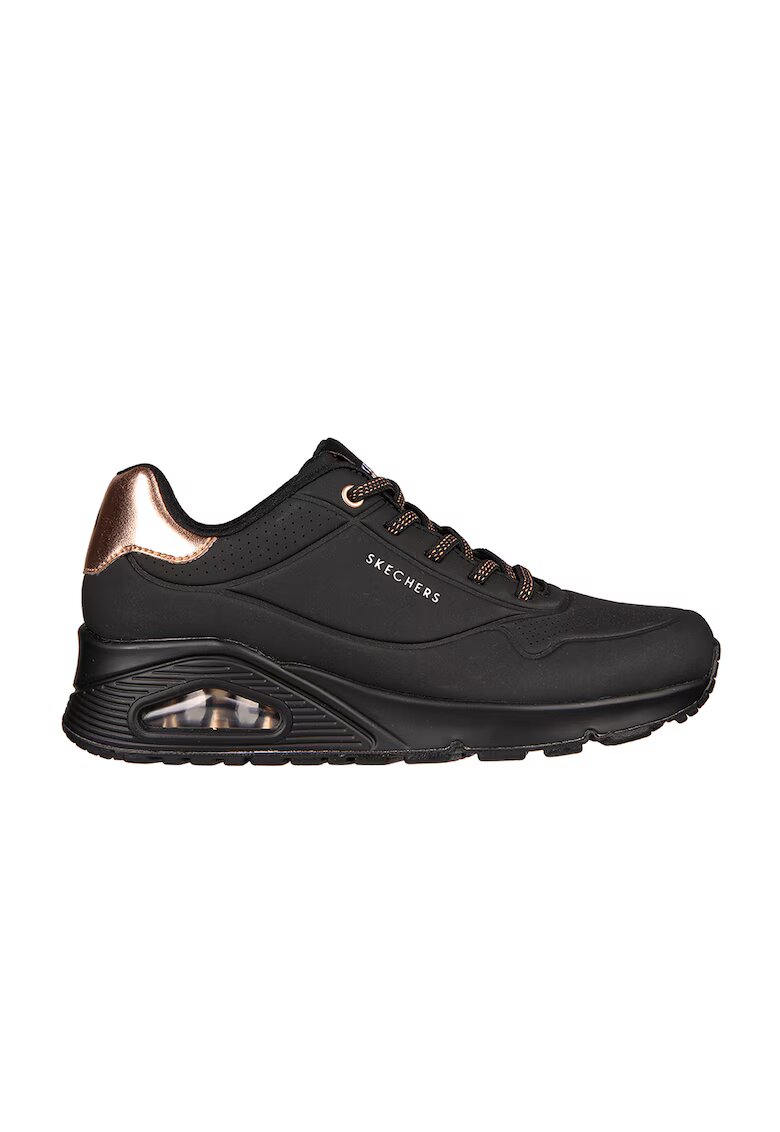 Skechers Спортни обувки Uno Shimmer Away от еко кожа - Черен/Розово златисто