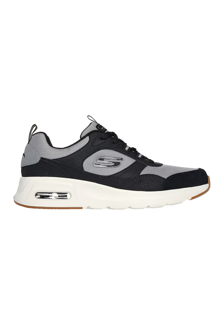 Skechers Спортни обувки Yatton с еко кожа - Черен/Пепеляво сиво