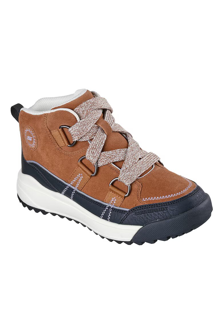 Skechers Текстилни боти Yana-Collins Landing с кожа Черен/Кафяв