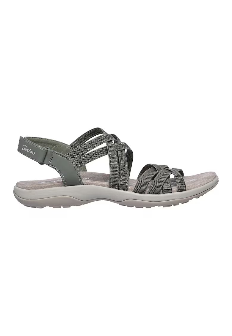 Skechers Текстилни сандали Reggae Slim с каишки с велкро - Каки