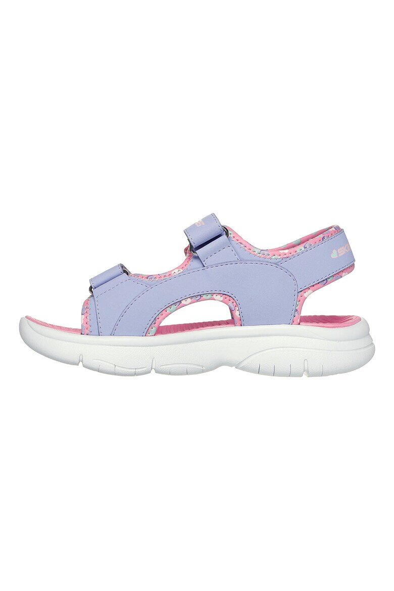 Skechers Текстилни сандали с велкро Лавандула