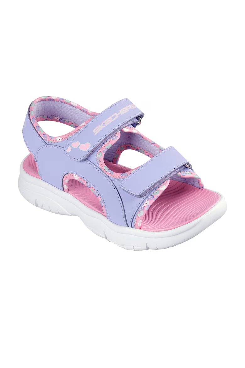 Skechers Текстилни сандали с велкро Лавандула