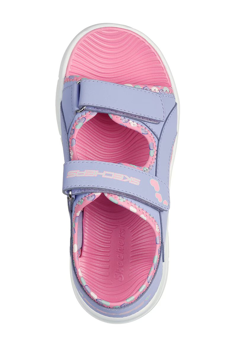 Skechers Текстилни сандали с велкро Лавандула