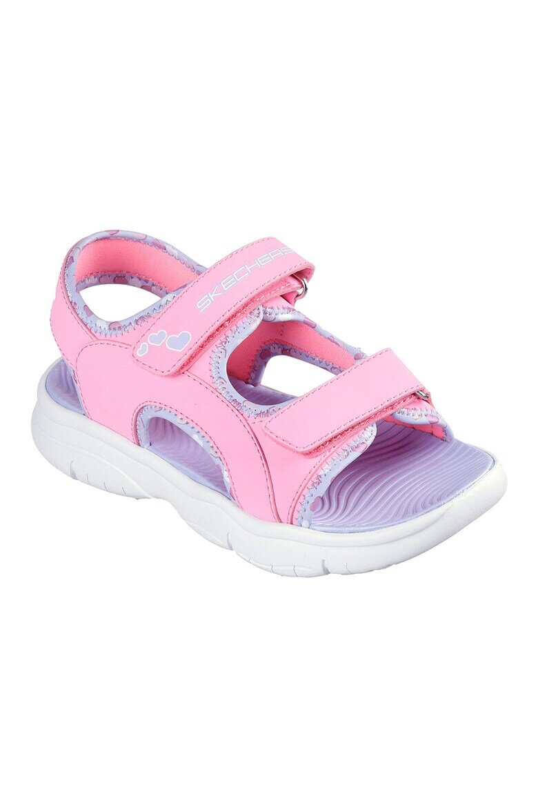 Skechers Текстилни сандали с велкро Розово